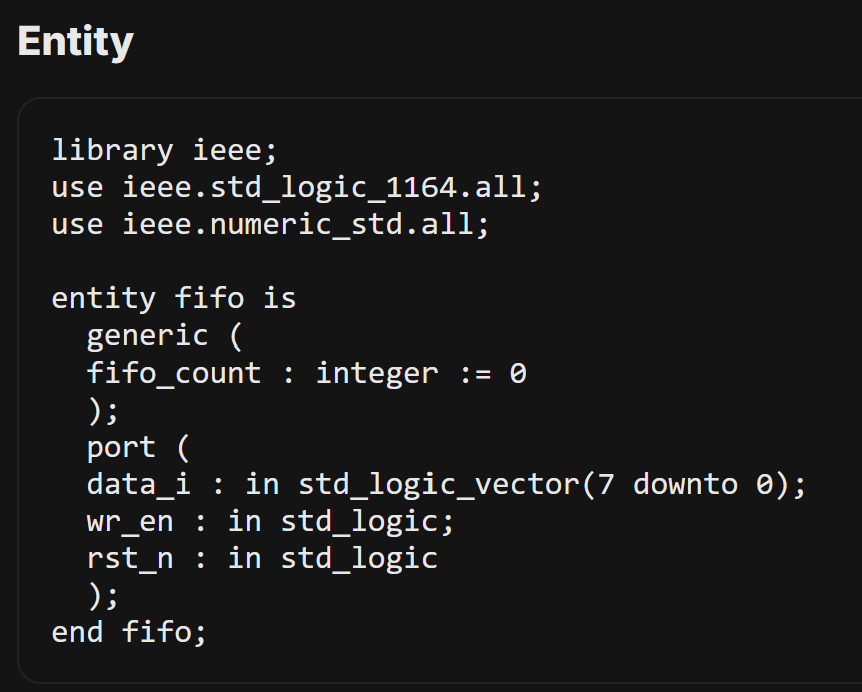 VHDL Entity/Testbench Generator